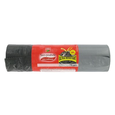 Ultra-Strong 50L Drawstring Trash Bags