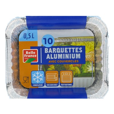 Stackable Deep Aluminium Trays 0.5L