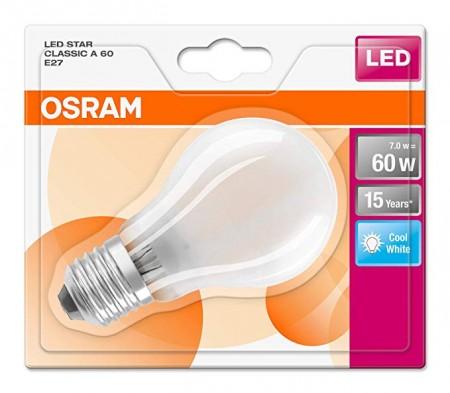 Standard LED Bulb Frosted Glass 7W=60 E27 Cool White