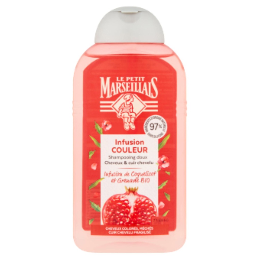 PETIT MARSEILLAIS SUBLIME COLOUR SHAMPOO POPPY & ORGANIC POMEGRANATE 250ML