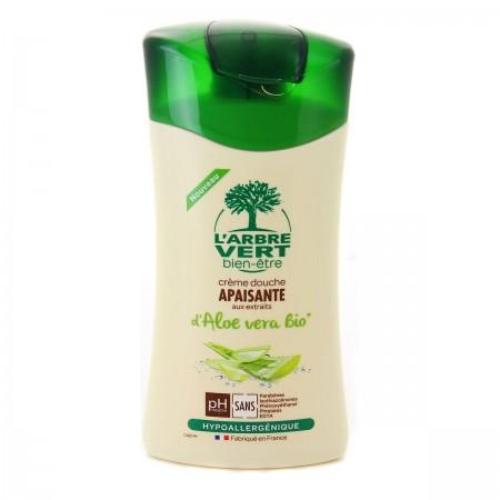 L'Arbre Vert Bien-être Crème Douche Parfum Aloe vera - Hypoallergénique & pH Neutre - 95% d'ingrédients d'origine naturelle - 250mL