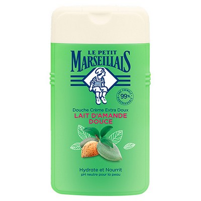 Le Petit Marseillais Crème de Douche Extra Douce Lait d'Amande Douce Bio (flacon de 250 ml) – Édition limitée 40 ans