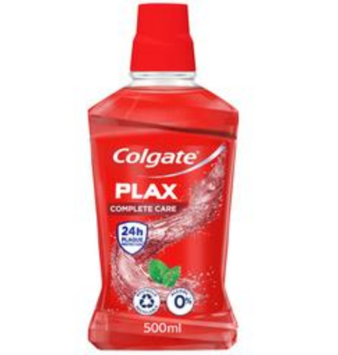Bain de bouche sans alcool Antibactérien Colgate Plax 24h protection complète - 500ml