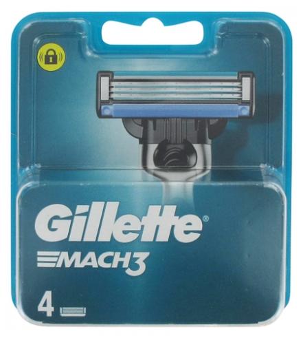 Gillette Mach3 Recharges De Lames De Rasoir Pour Homme, 4 Recharges De Lames