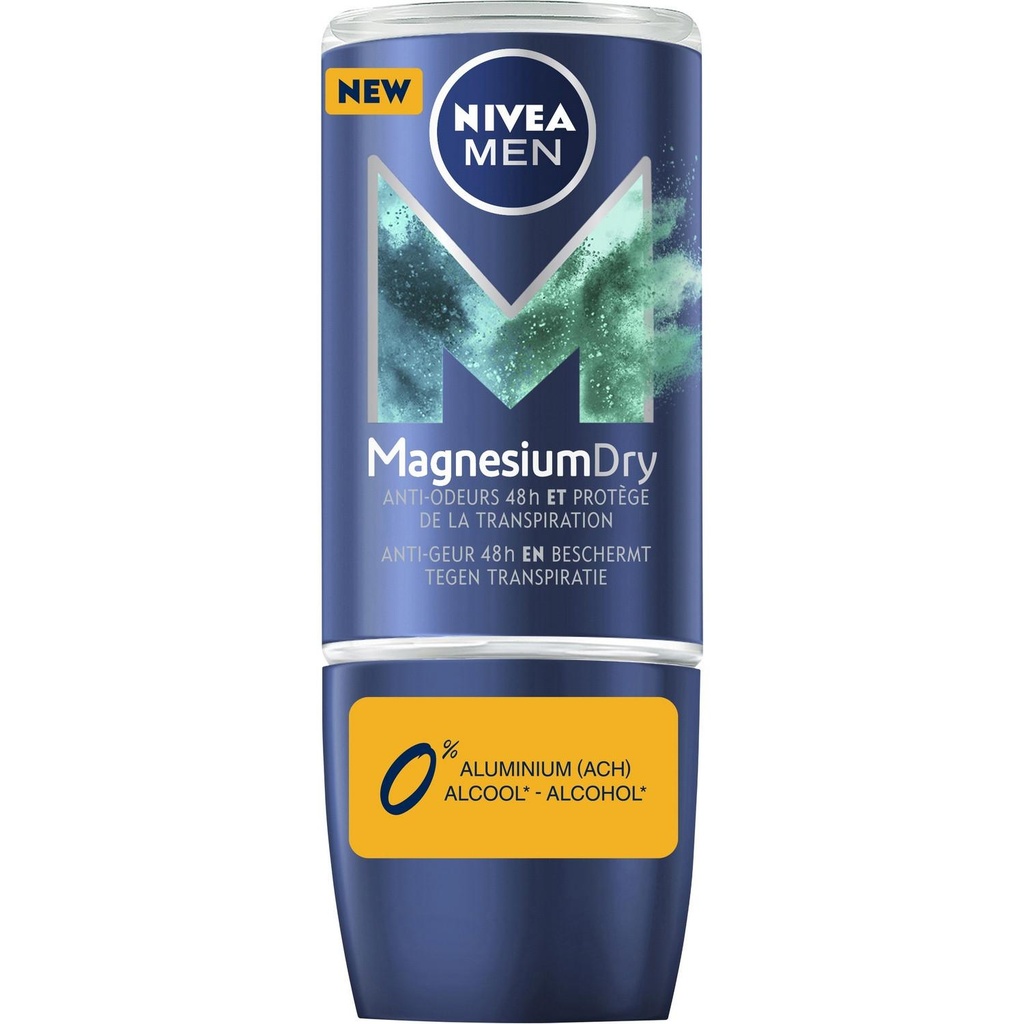 Déodorant Bille Homme Anti-odeurs 48H Magnesium Fresh NIVEA MEN le roll-on de 50ml