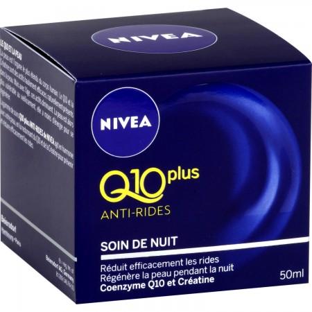 Crème visage Nuit Anti-rides Fermeté Q10 POWER NIVEA le pot de 50ml