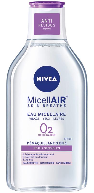 Eau Micellaire Démaquillante Peaux sensibles Apaisante NIVEA le flacon de 400ml