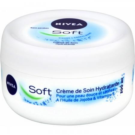 Crème Hydratante Fraîcheur Visage Corps Mains Soft NIVEA le pot de 200ml