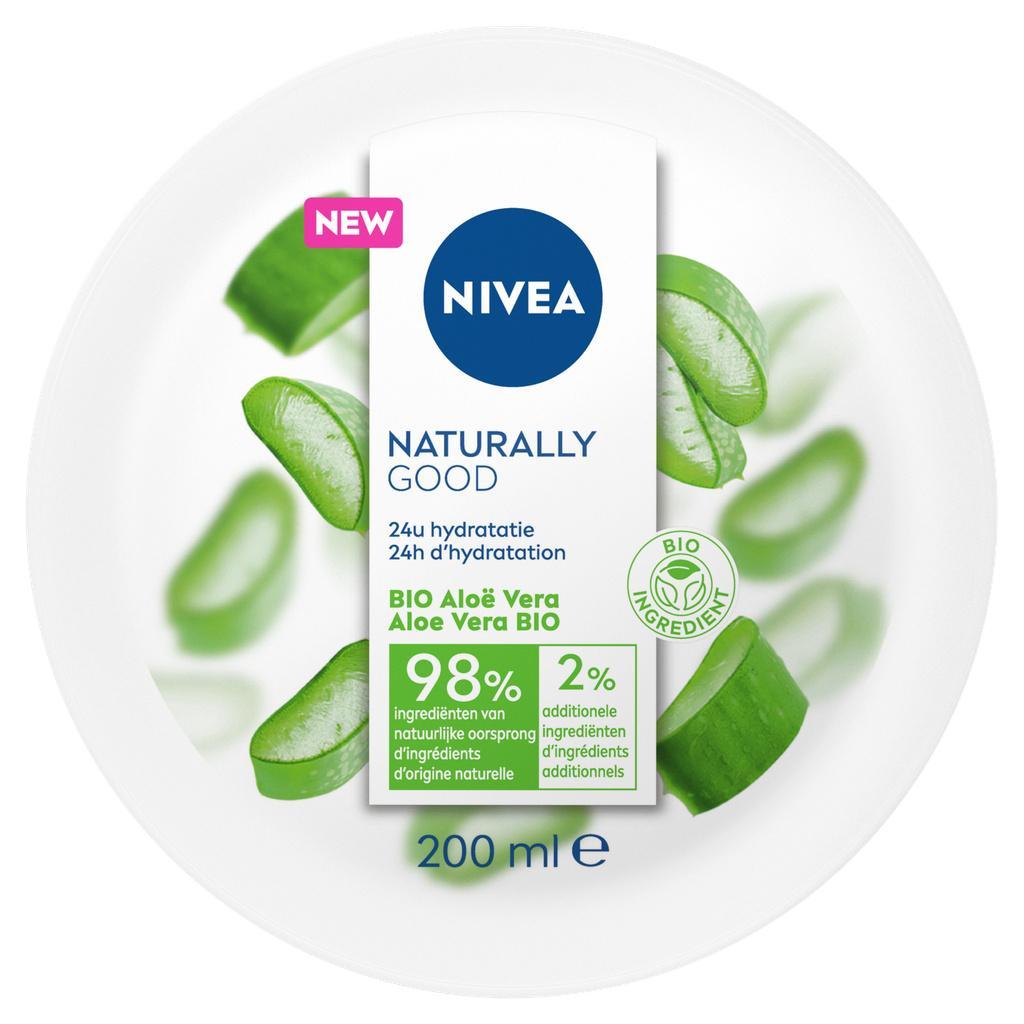 Crème Hydratante Visage Corps Mains Naturally Good Aloe NIVEA le pot de 200ml