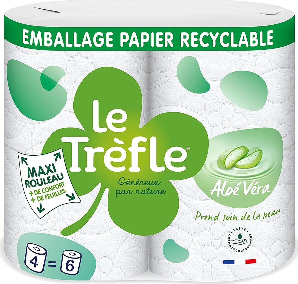 PAP.TOIL.4=6 ALOE  TREFLE