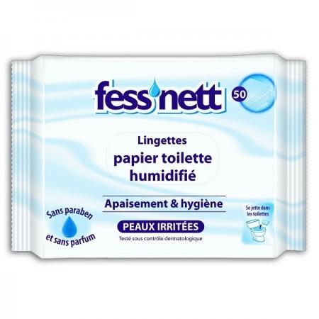 Fess'nett papier toilette humidifié Vert Aloe x50