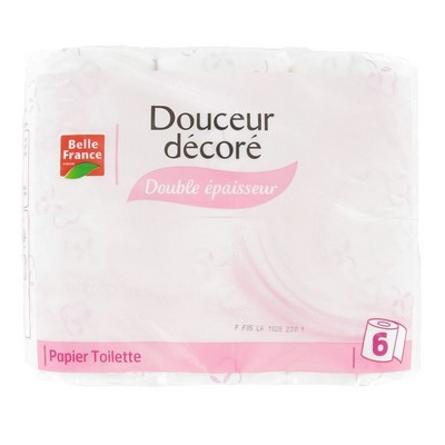 Belle France Decorated Toilet Paper x 6 140 sheets 2-ply
