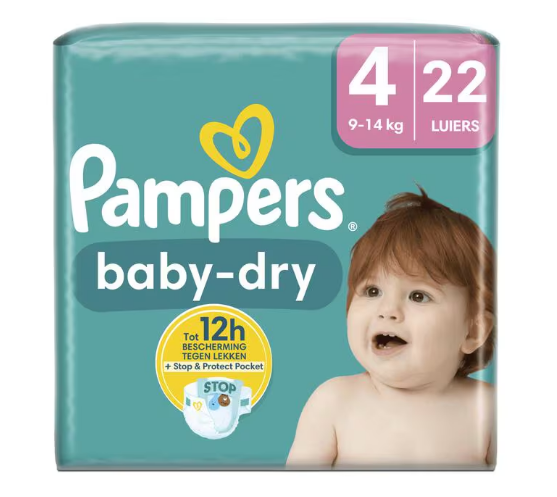 Pampers Dry Size 4, 9-14kg, x26 Baby Diapers