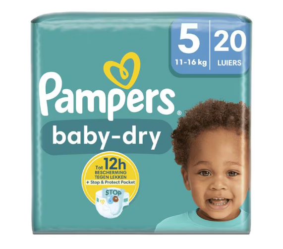 Pampers Dry Unisex Diapers 11-25kg x24 T5