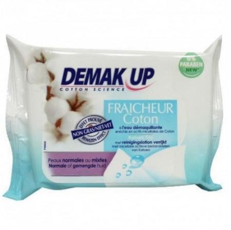 Lingettes Demak'Up Fraicheur Peaux mixtes à grasses x25