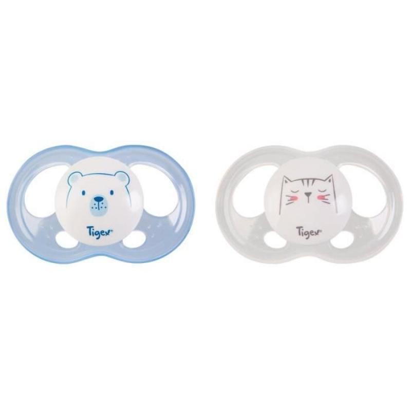 3 Day/Night Silicone Pacifiers NEW REVERSIBLE 18-36m Unisex