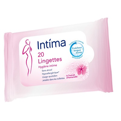 Intima Lingettes Hygiène Intime Fraîcheur Longue Durée x20
