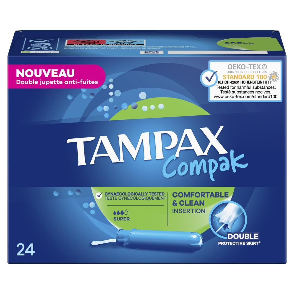 Tampax Compak Super Tampons Avec Applicateur X24
