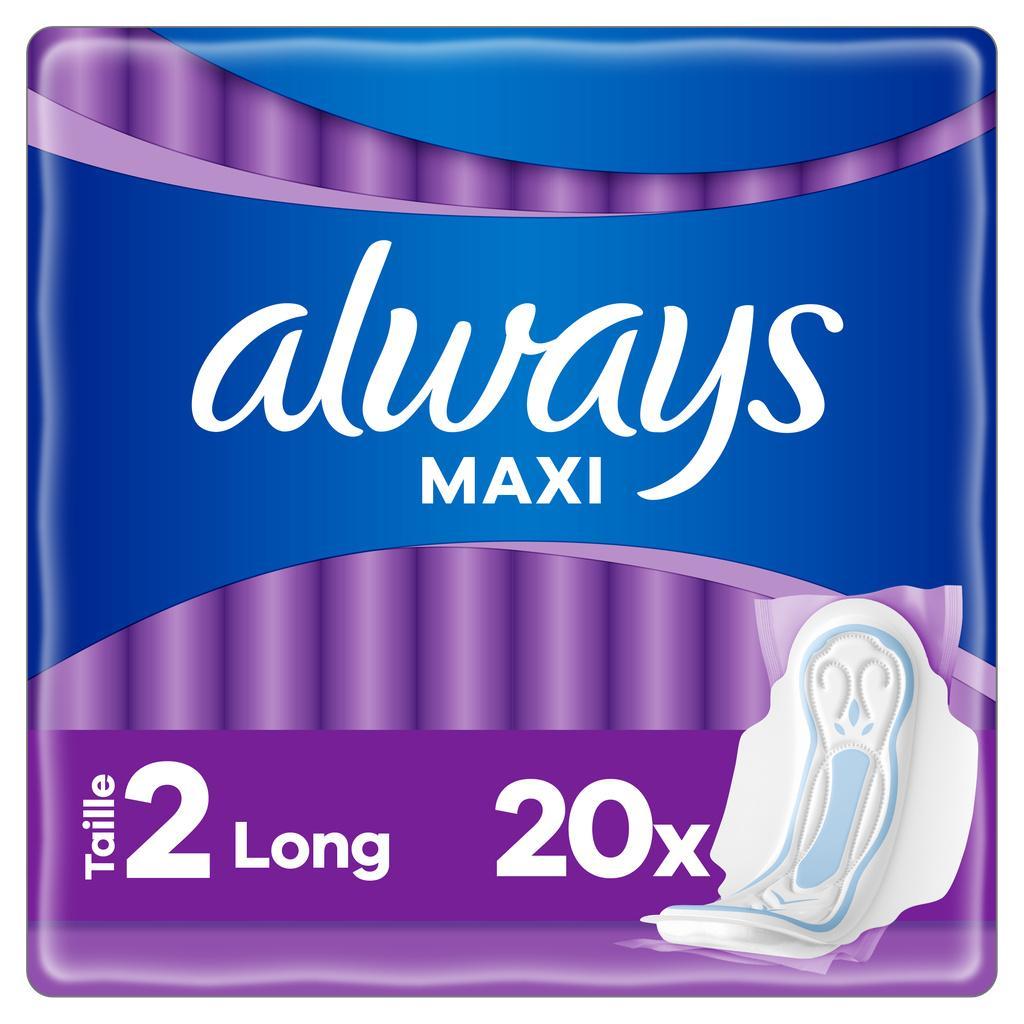 Always Maxi Long (size 2) Winged Pads X20