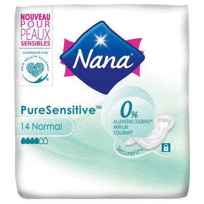 Serviettes Nana PureSensitive™ Ultra Régulier x14