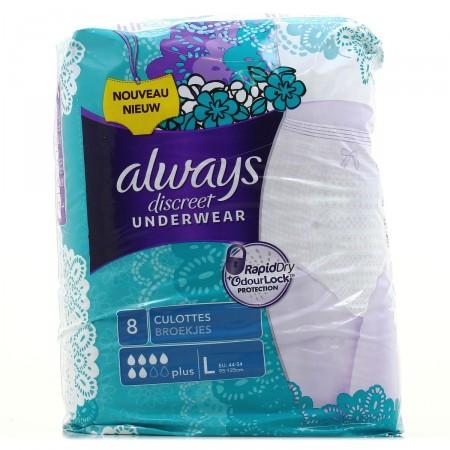 ALWAYS DISCREET 9 Underwear Size L