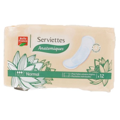 BELLE FRANCE Inco Serviette Normal x12/MDR