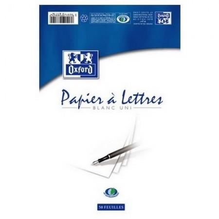 OXFORD Letter Writing Pad A5 80gsm Plain White Paper 50 Sheets Head Glued