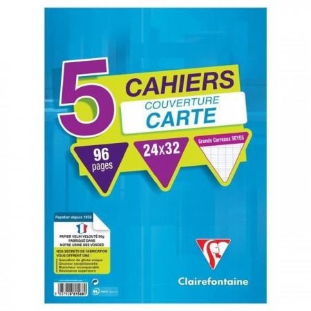 240x320 Notebook, Large Squares, Pack of 5