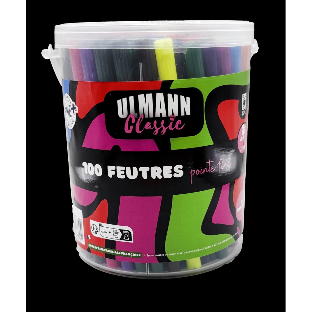 SEAU 100 FEUTRES PTE FINE