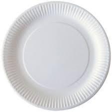 50 White Cardboard Plates 23cm