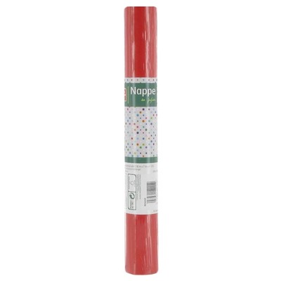 nappe en papier damassé1.18 x 8M rouge