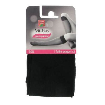 MIBAS TRANSPARENT 20D - BLACK - ONE SIZE