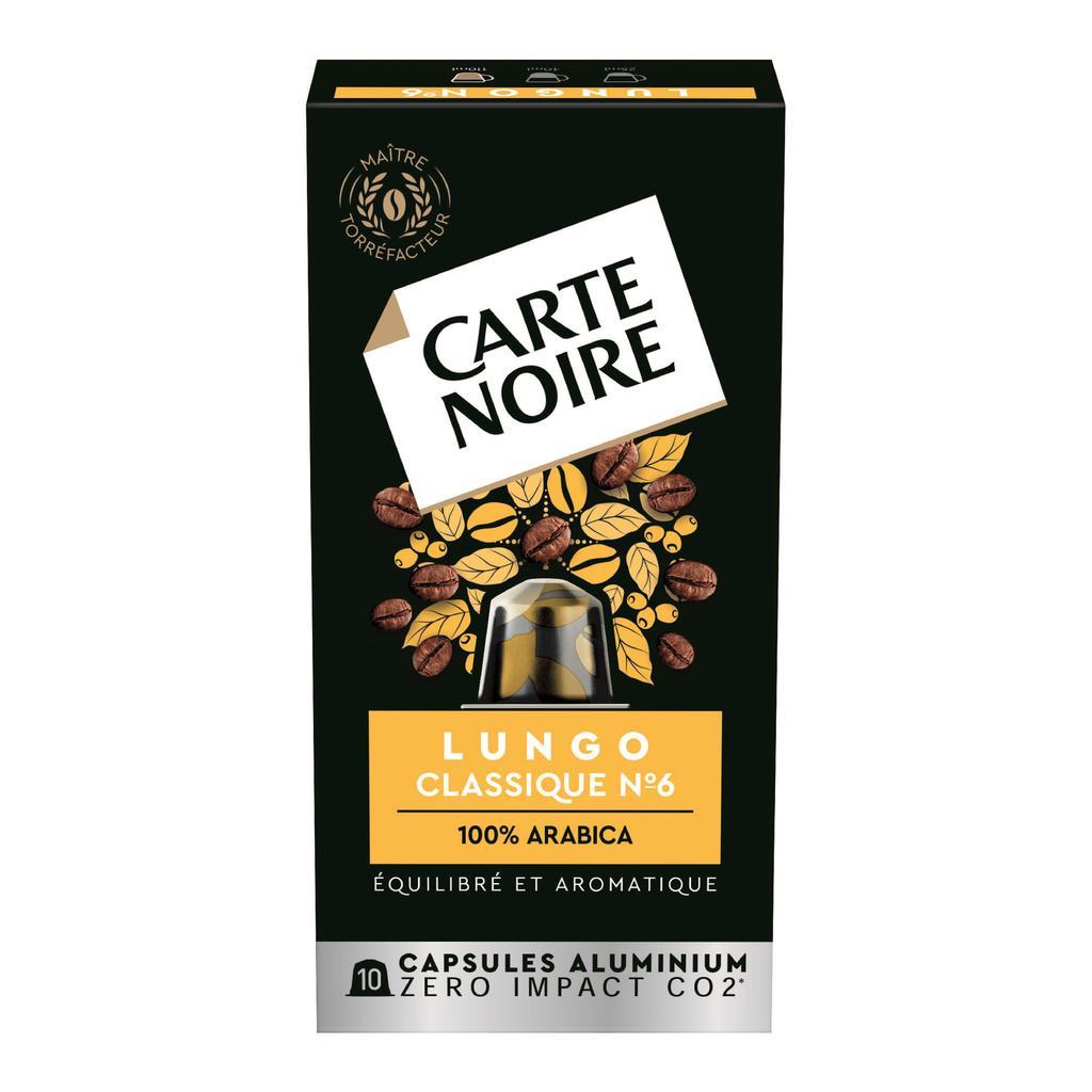 Carte Noire 10 Alu Capsules Lungo Classique No.6 56g
