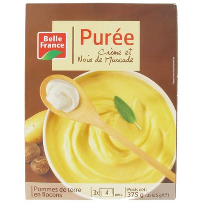 Mashed Potatoes with Cream and Nutmeg x3 Sachets Belle France 375g