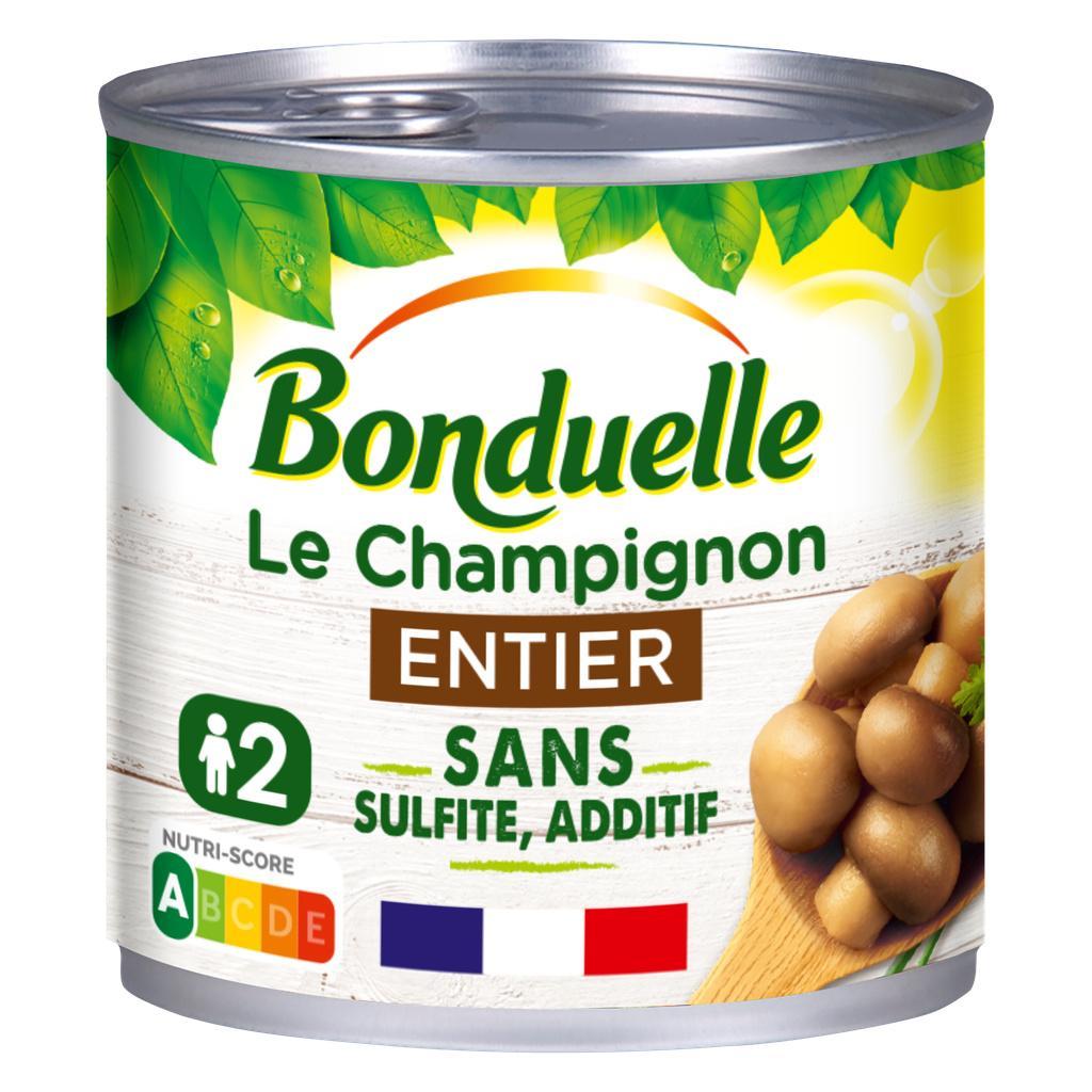 Le champignon entier Bonduelle Sans sulfite, sans additif 230g