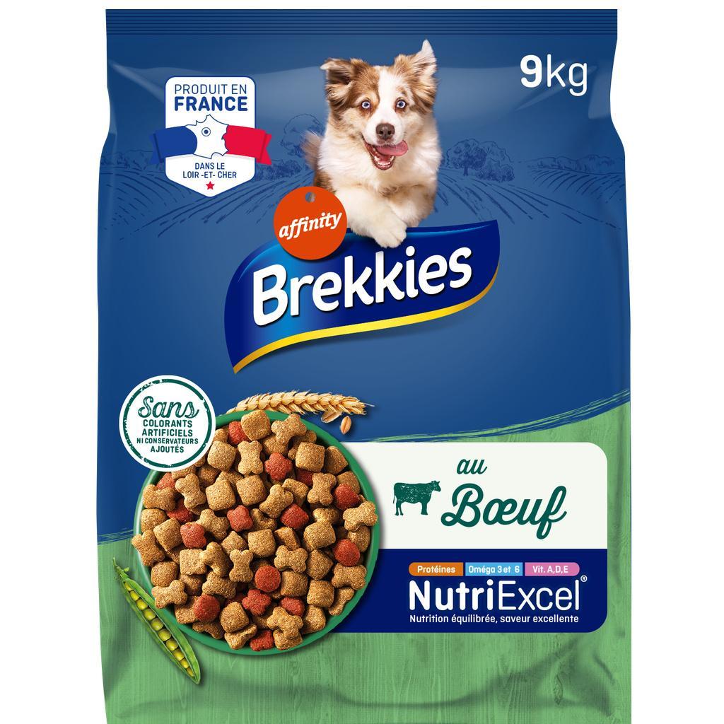 BREKKIES croquettes Chien Adulte Bœuf 9kg