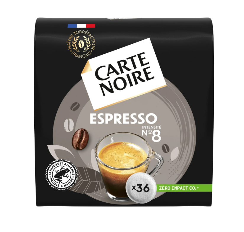 Carte Noire 36 Soft Coffee Pods Espresso N°8 250g