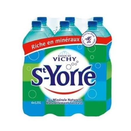 ST YORRE Eau Minérale Naturelle Naturellement Gazeuse 6x1.15L