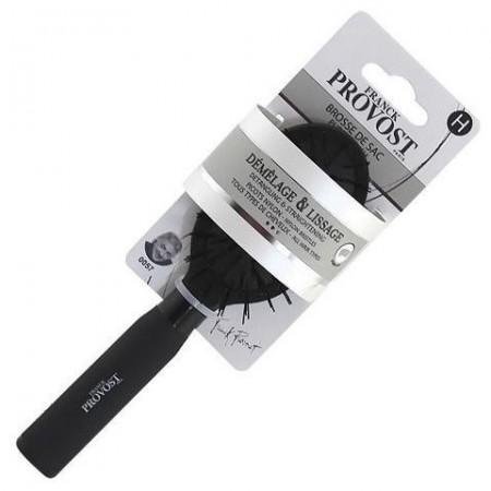 Black Nylon Bristle Travel Paddle Brush