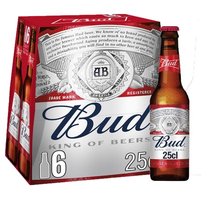 Bud Blonde Beer 6x25cl