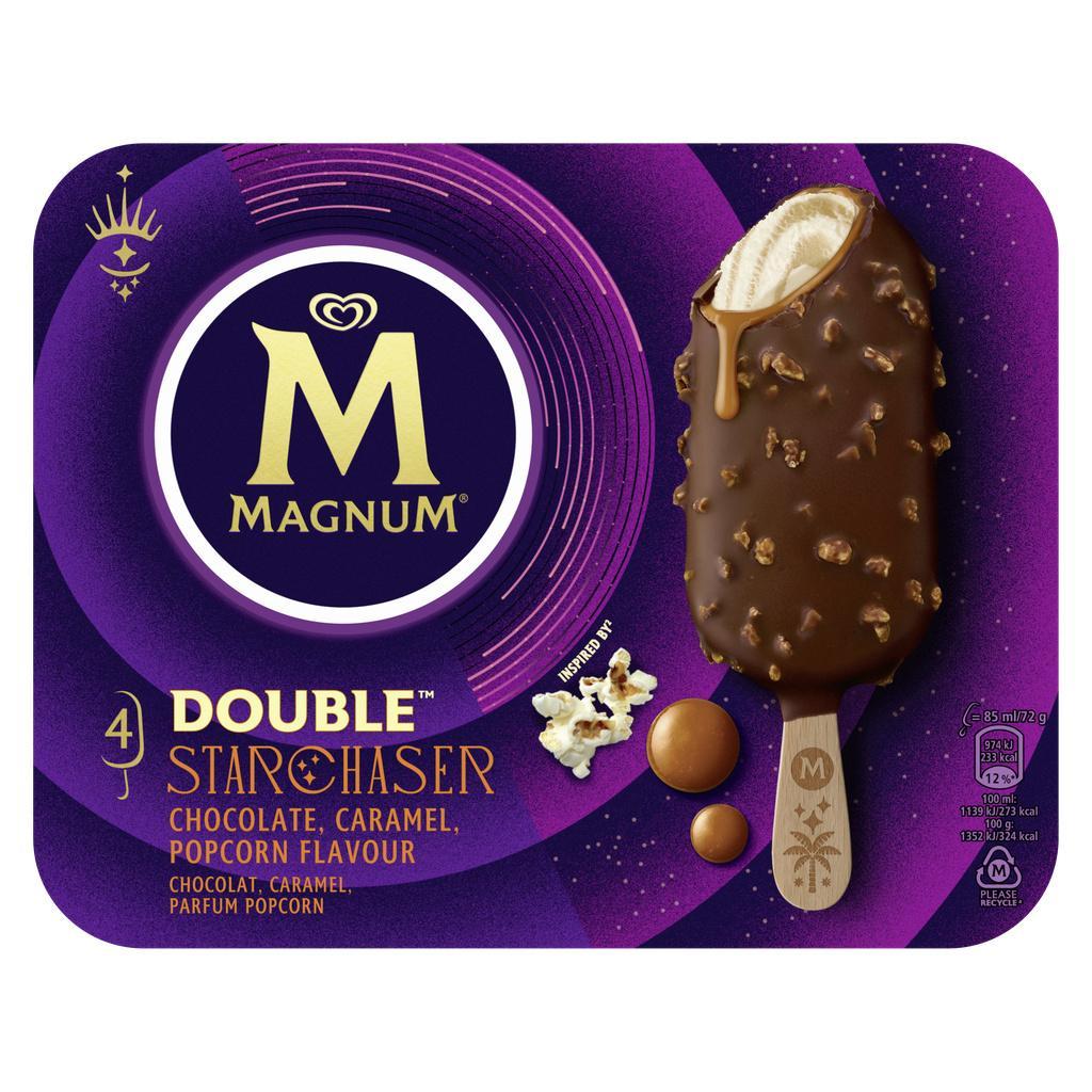 Magnum Popcorn Double Starchaser Ice Cream Bars 4x85ml