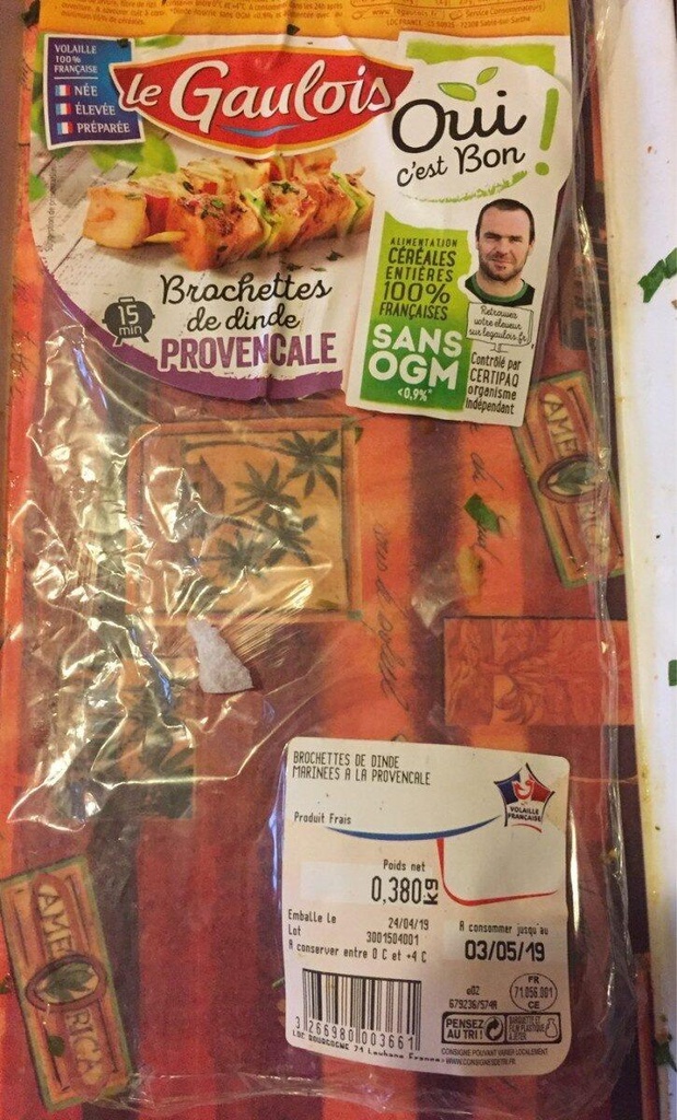 380G -  LE GAULOIS - BROCHETTES DINDE MEXICAINE X4