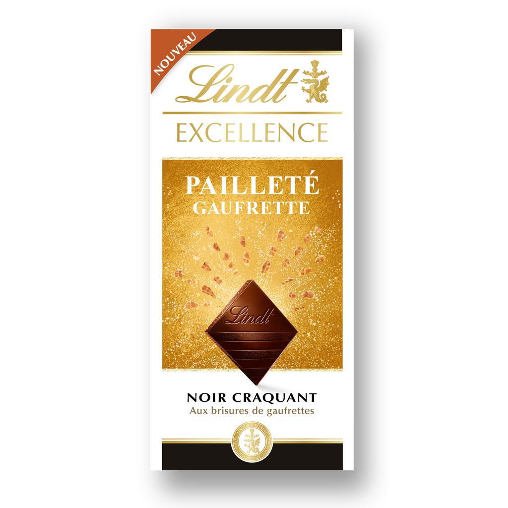 Lindt Tablette de chocolat EXCELLENCE Noir Gaufrette 100g