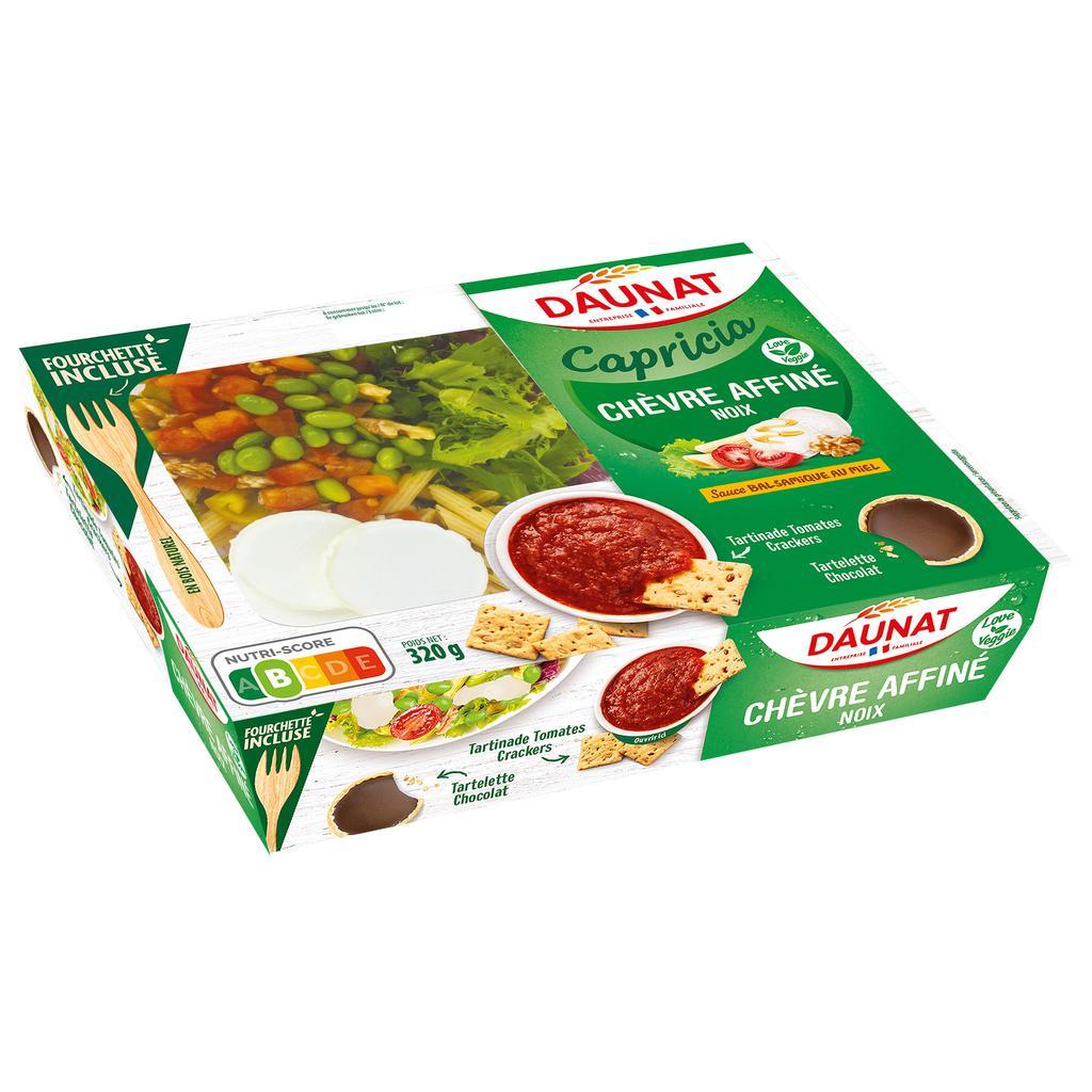 PLATEAU CAPRICIA Chèvre affiné noix sauce balsamique au miel DAUNAT 320G