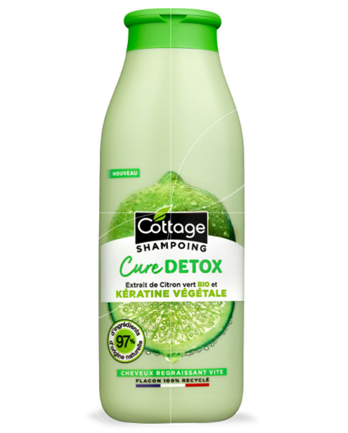 Shampoing Cure Detox Citron vert BIO et Kératine Végétale 97% d'ingrédients naturels 250ml