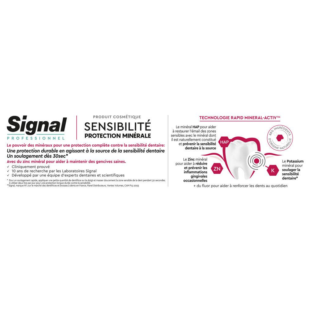 Signal Professionnel Dentifrice Protection Minérale Gencives 75ml