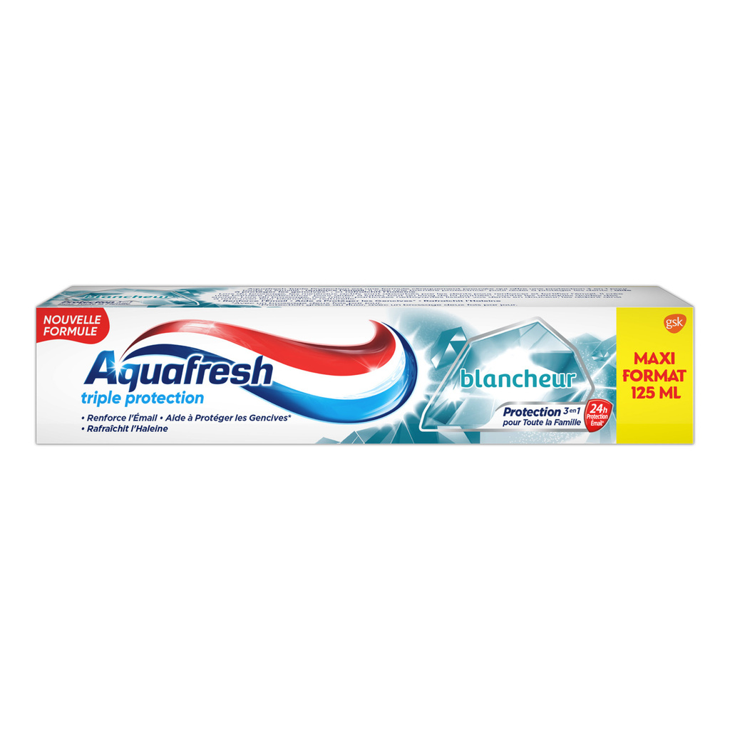 AQUAFRESH DENTIFRICE TRIPLE PROTECTION BLANCHEUR 125ML