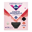 Intimewear by Nana Cotton Menstrual Hipster Brief Black M x1