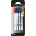 BLISTER DE 4 FEUTRES EFFACABLES A SEC POINTE OGIVE 3 MM