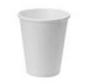 50 White Paper Cups 18cl